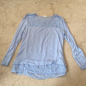 Long sleeve embroidered top